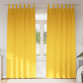 Vidaxl zwart-out gordijnen met ringen 2 pcs mosterdgeel 225 x 140 cm