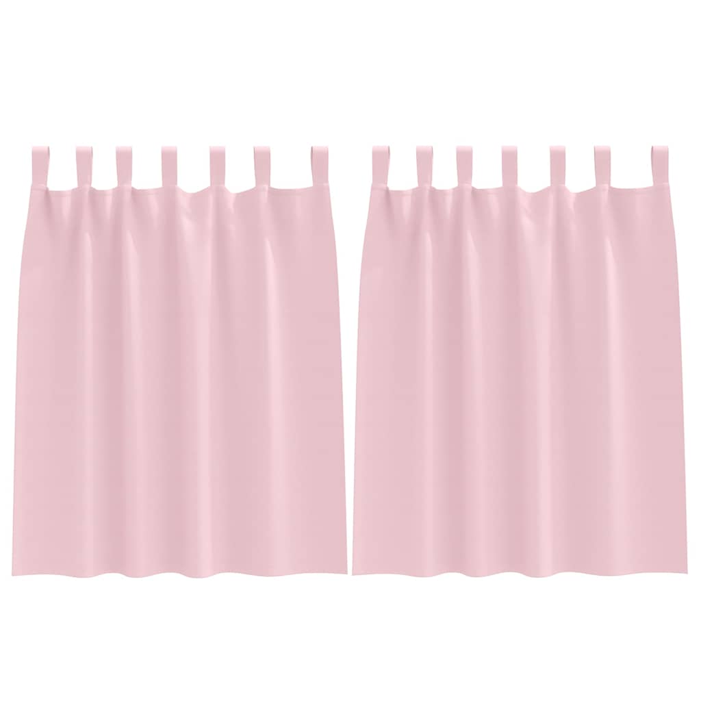 Vidaxl zwart-out gordijnen met ringen 2 pcs babyroze 140 x 140 cm