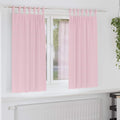 Vidaxl zwart-out gordijnen met ringen 2 pcs babyroze 175 x 140 cm