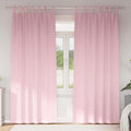 Vidaxl zwart-out gordijnen met ringen 2 pcs babyroze 245 x 140 cm