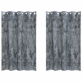 Vidaxl velvet gordijnen 2 st zilvergrijs 175 x 140 cm fluweel