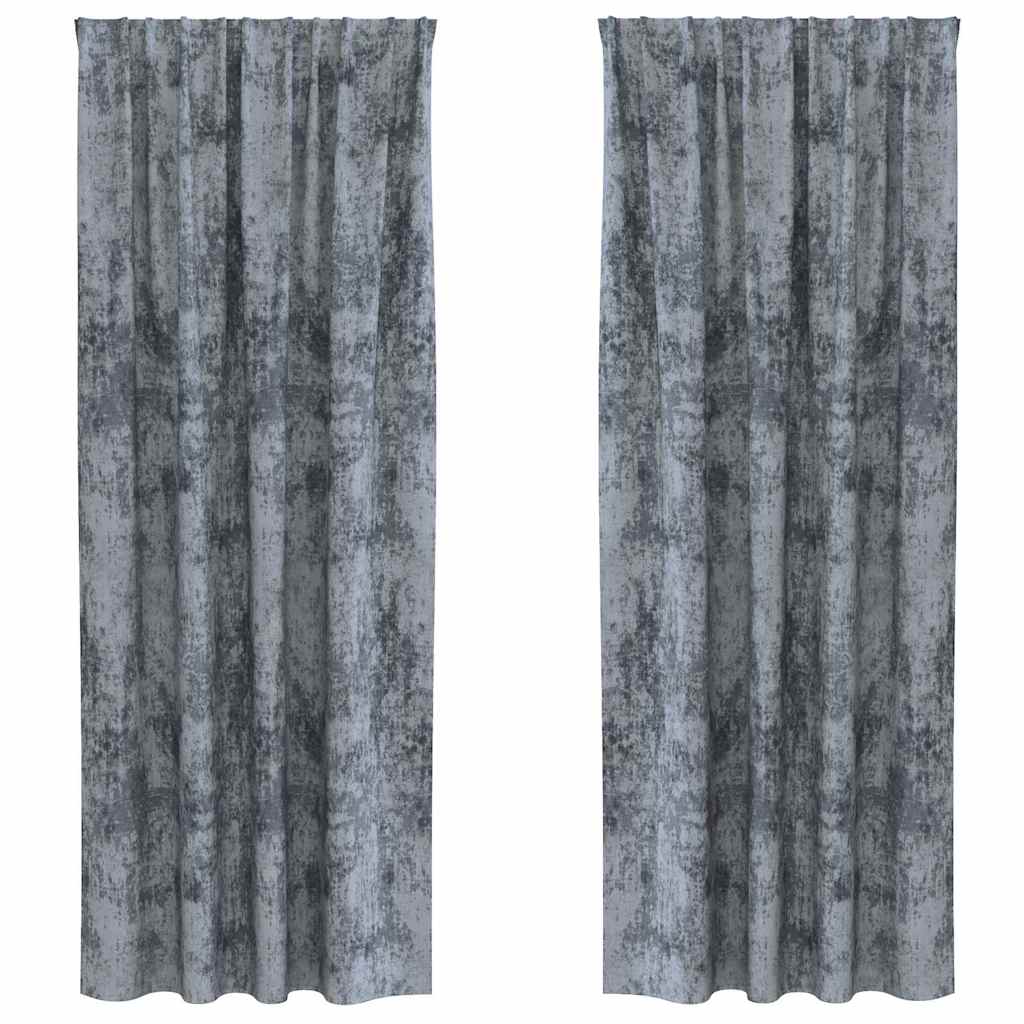 Vidaxl velvet gordijnen 2 pcs zilvergrijs 225 x 140 cm fluweel