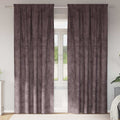 Vidaxl velvet gordijnen met gordijnen 2 pcs bruin 245 x 140 cm fluweel