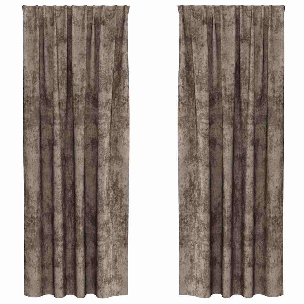 Vidaxl velvet gordijnen 2 pcs cappuccino 245 x 140 cm fluweel