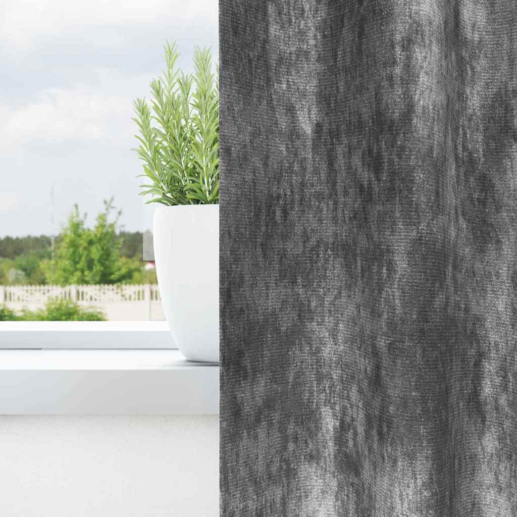 Vidaxl velvet gordijnen met gordijnen 2 pcs grijs 245 x 140 cm fluweel