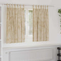 Vidaxl velvet gordijnen met gordijnen 2 pcs crème 140 x 140 cm fluweel