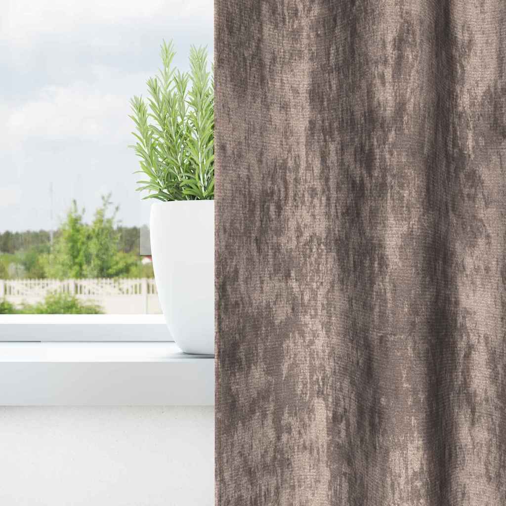 Vidaxl velvet gordijnen 2 pcs cappuccino 175 x 140 cm fluweel