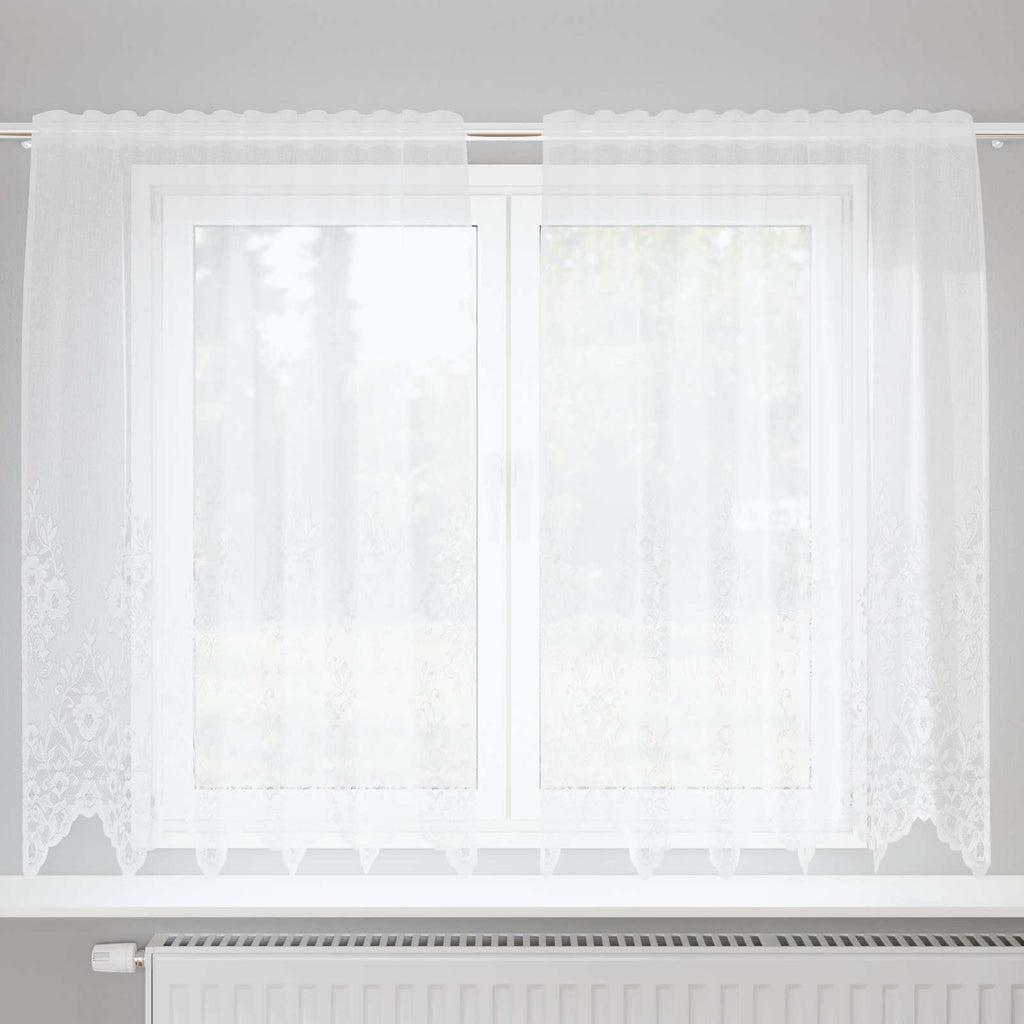 Vidaxl kantgordijn wit 180 x 150 cm polyester
