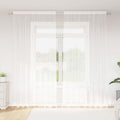 Vidaxl kantgordijn met gordijnen bloemen wit 280 x 200 cm polyester