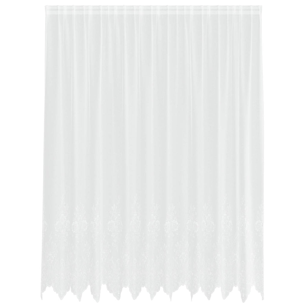 Vidaxl kantgordijn met gordijnen bloemen wit 200 x 300 cm polyester