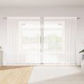 Vidaxl kantgordijn met gordijnen bloemen wit 240 x 300 cm polyester