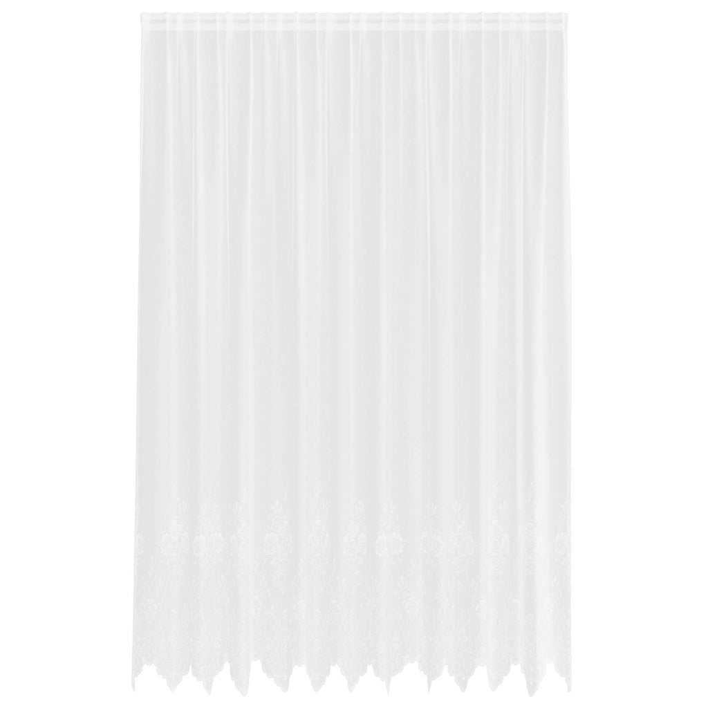 Vidaxl kantgordijn met gordijnen bloemen wit 260 x 300 cm polyester