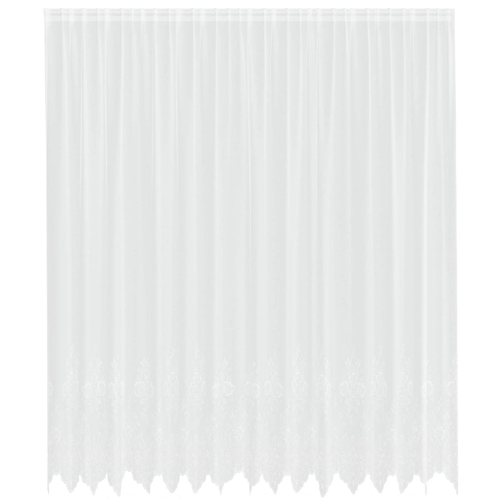 Vidaxl kantgordijn met gordijnen bloemen wit 280 x 400 cm polyester