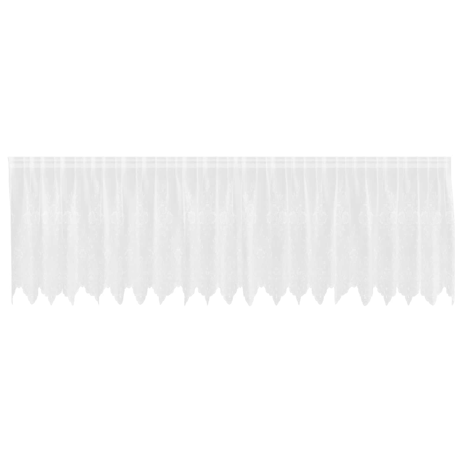 Vidaxl kantgordijn met gordijnen bloemen wit 100 x 500 cm polyester
