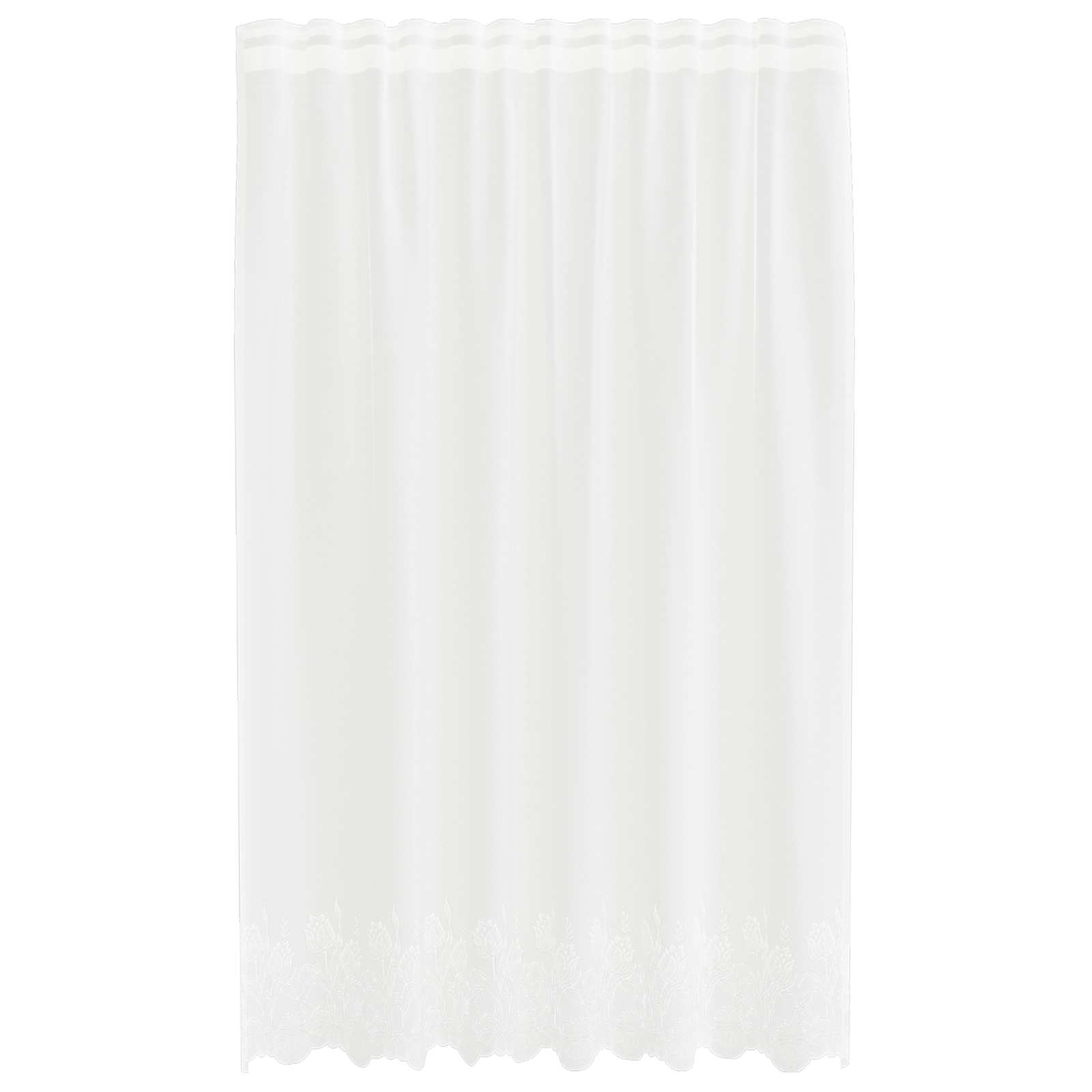 Vidaxl kantgordijn met gordijnen bloemen wit 200 x 150 cm polyester