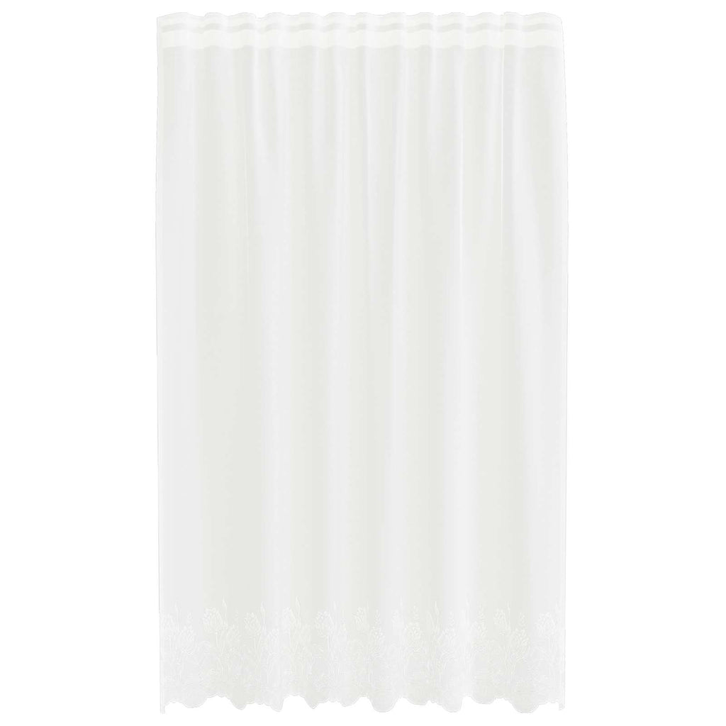 Vidaxl kantgordijn met gordijnen bloemen wit 240 x 150 cm polyester