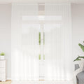 Vidaxl kantgordijn met gordijnen bloemen wit 280 x 150 cm polyester