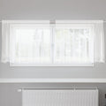 Vidaxl kantgordijn met gordijnen bloemen wit 80 x 200 cm polyester