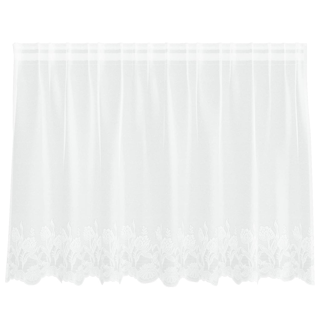 Vidaxl kantgordijn met gordijnen wit 200 x 120 cm polyester