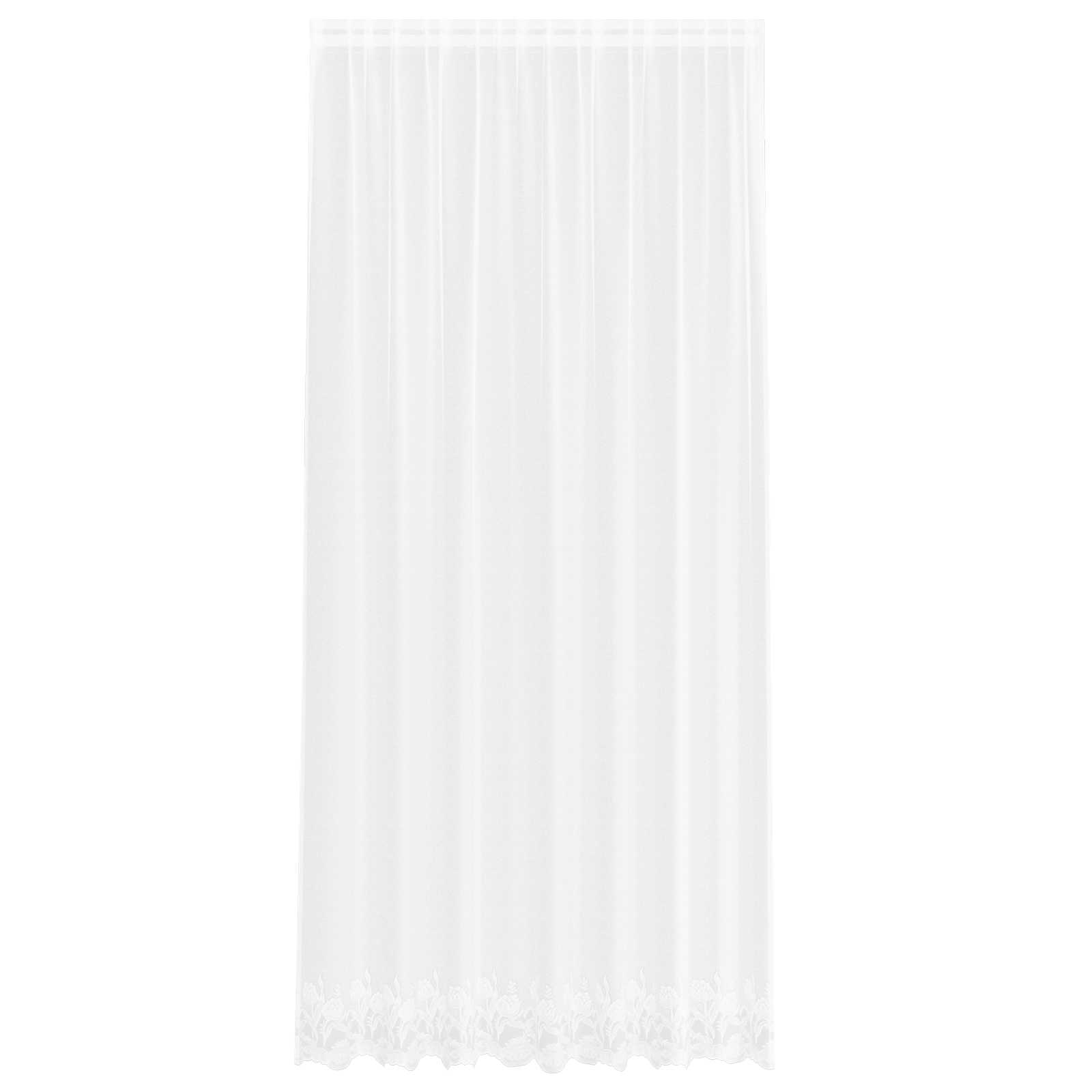 Vidaxl kantgordijn met gordijnen bloemen wit 280 x 200 cm polyester