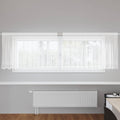 Vidaxl kantgordijn met gordijnen bloemen wit 120 x 300 cm polyester