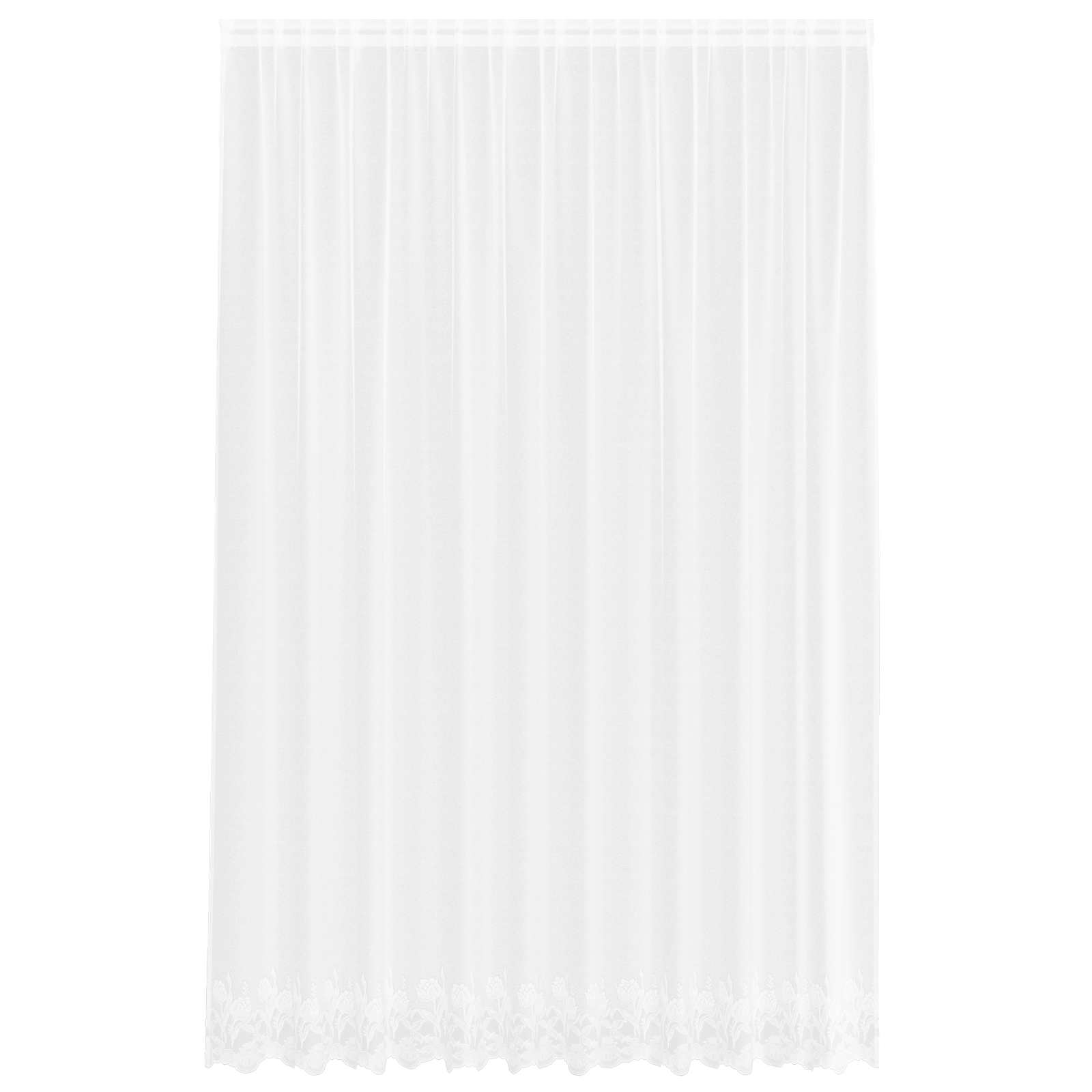 Vidaxl kantgordijn met gordijnen bloemen wit 300 x 300 cm polyester
