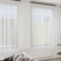 Vidaxl kantgordijn met gordijnen bloemen wit 260 x 400 cm polyester