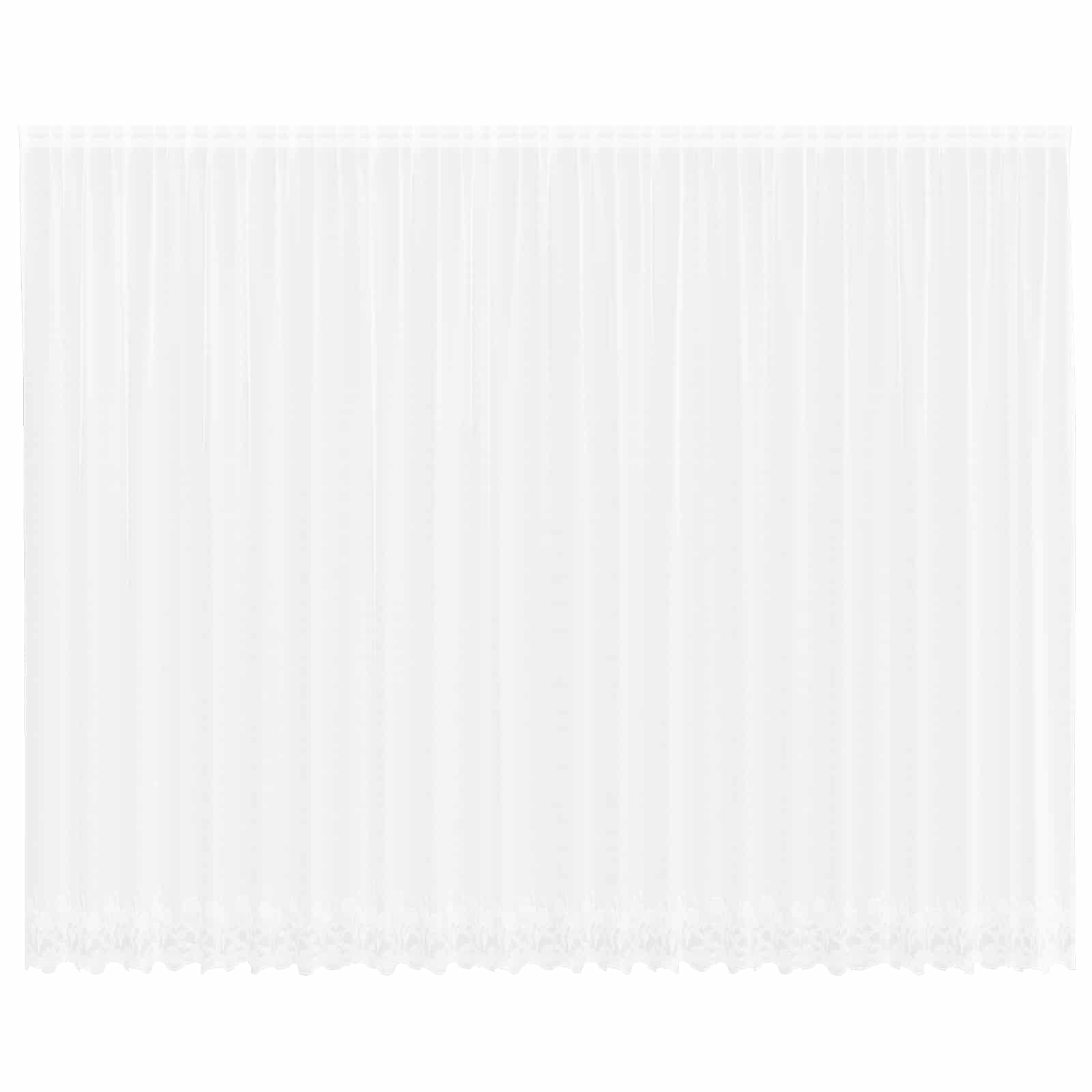 Vidaxl kantgordijn met gordijnen bloemen wit 260 x 600 cm polyester