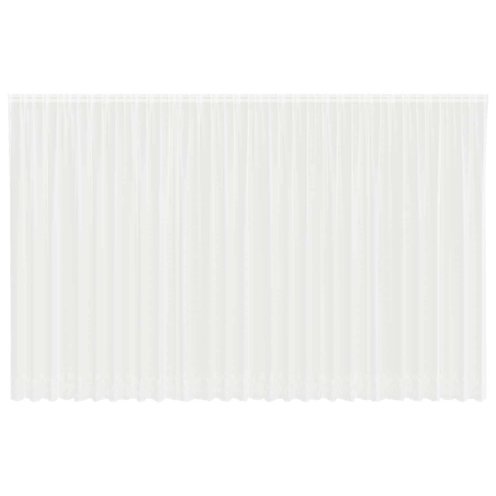 Vidaxl kantgordijn met gordijnen bloemen wit 280 x 750 cm polyester