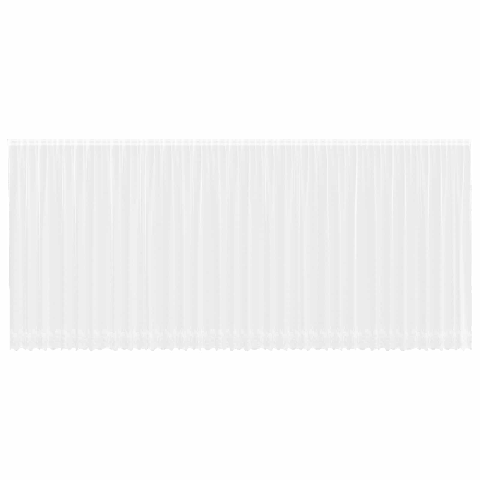 Vidaxl kantgordijn met gordijnen bloemen wit 245 x 900 cm polyester