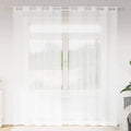 Vidaxl voile gordijn met gordijnen 2 pcs wit 225 x 140 cm polyester