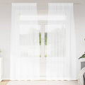 Vidaxl voile gordijn met gordijnen 2 pcs wit 245 x 140 cm polyester