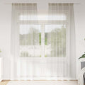 Vidaxl voile gordijn met gordijnen 2 pcs crème 245 x 140 cm polyester
