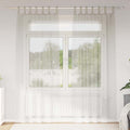 Vidaxl voile gordijn met gordijnen 2 pcs crème 245 x 140 cm polyester