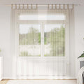 Vidaxl voile gordijn met gordijnen 2 pcs zand 260 x 140 cm polyester