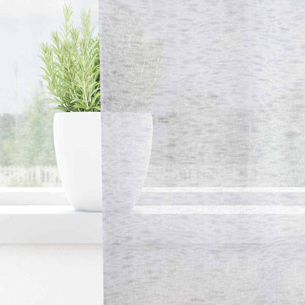 Vidaxl voile gordijn 2 pcs lichtgrijs 245 x 140 cm polyester