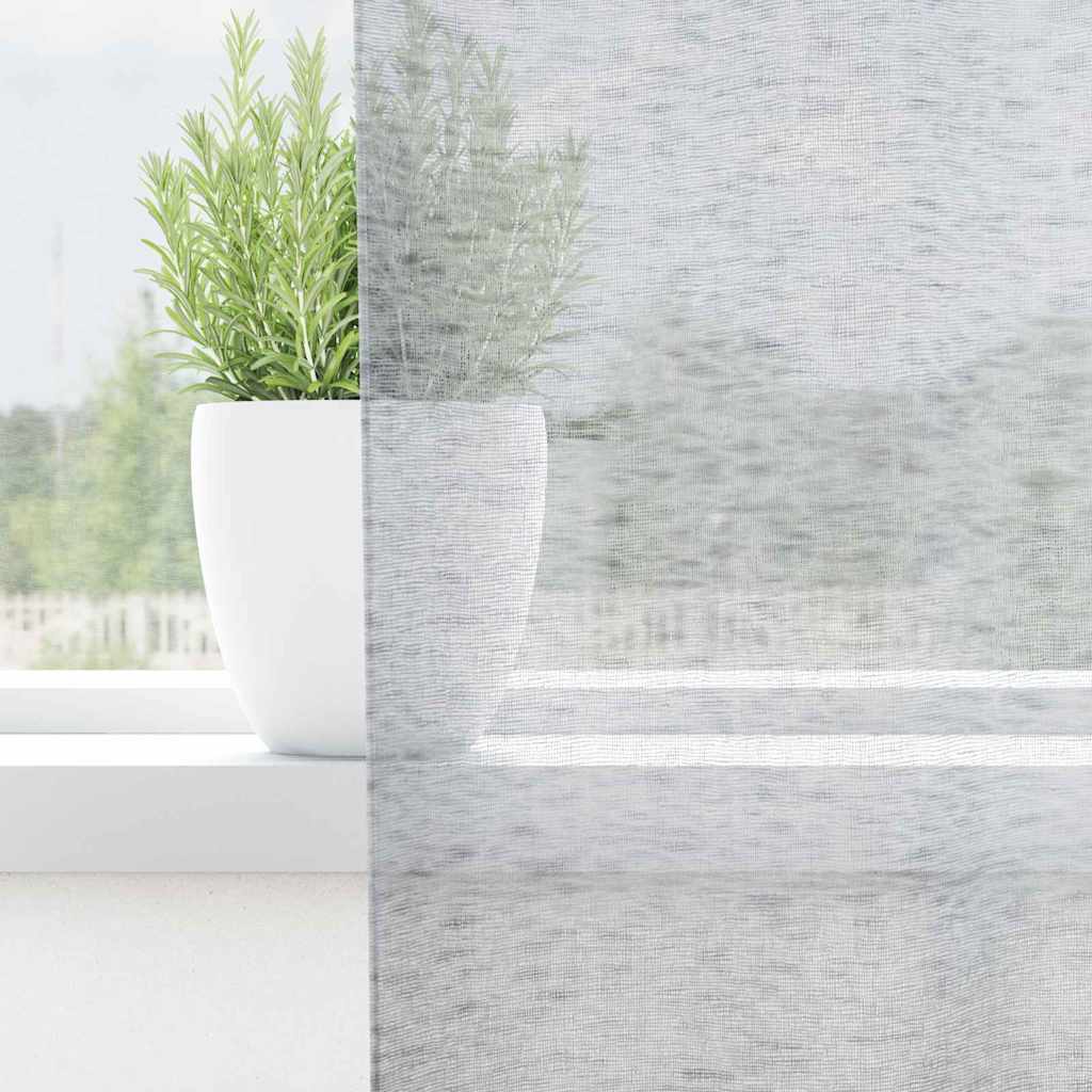 Vidaxl voile gordijn 2 pcs donkergrijs 225 x 140 cm polyester