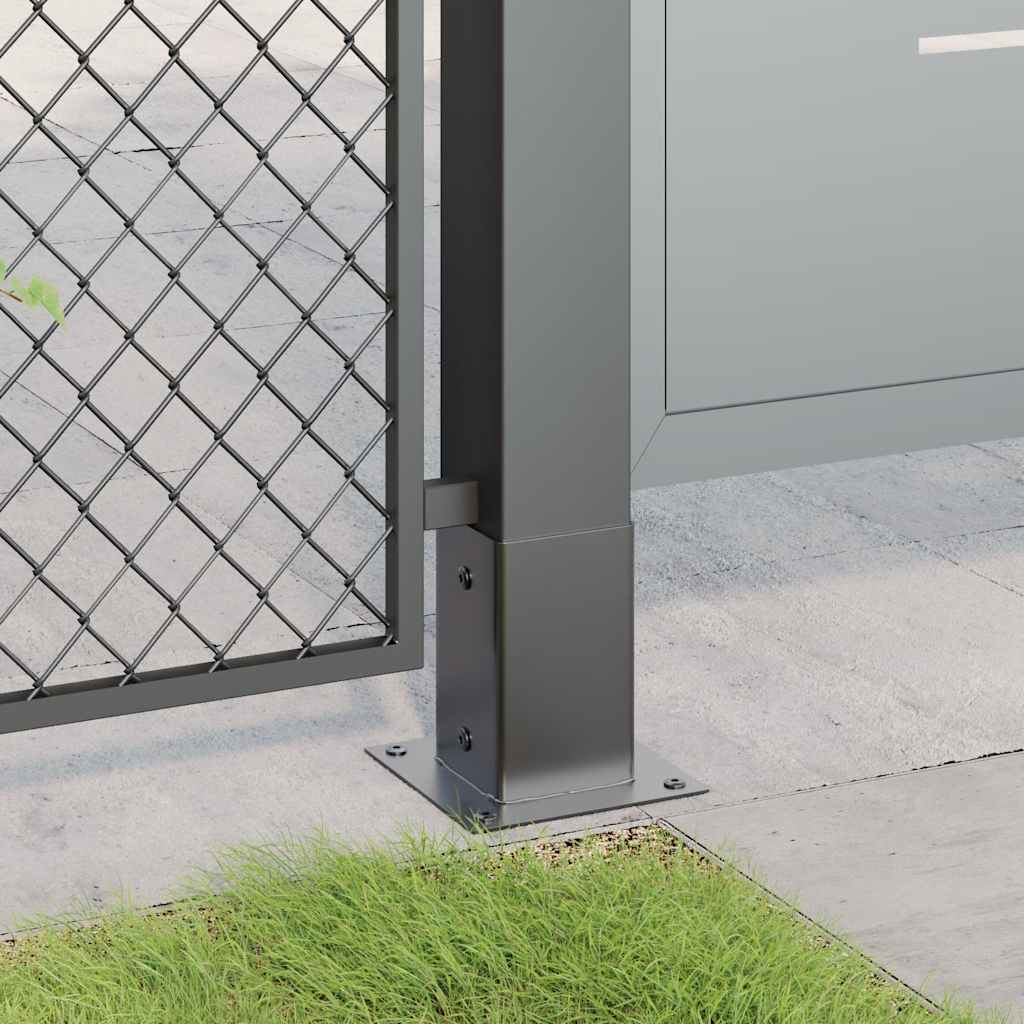 Vidaxl spokkels vierkant 12 st 91x91 mm antraciet staal gepoedercoat