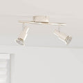 Vidaxl plafondspot met schijnwerpers nikkel 25,5 x 8 x 11 cm staal