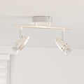 Vidaxl plafondspot met schijnwerpers nikkel 27 x 10 x 12 cm metaal