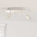 Vidaxl plafondspot nikkel 29 x 29 x 11 cm staal en glas