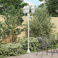 Vidaxl tuinverlichting wit 57 x 49 x 241 cm aluminium en glas