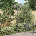Vidaxl tuinverlichting brons 68 x 20 x 235 cm aluminium en glas