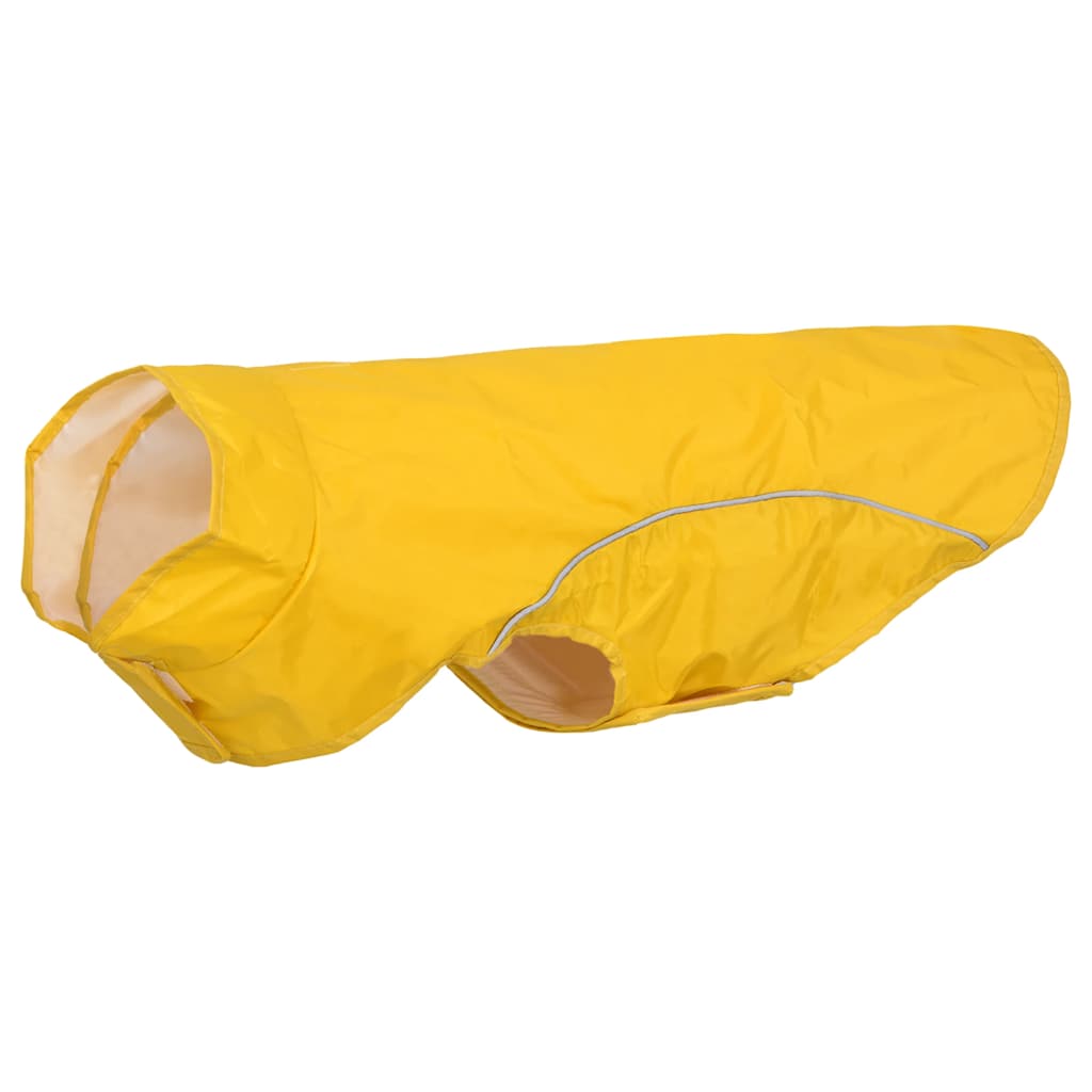 Vidaxl hondenregenjas met reflecterende strips polyester geel 2xl