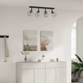 Vidaxl plafondspot zwart 73.5 x 13 x 26 cm glas en metaal