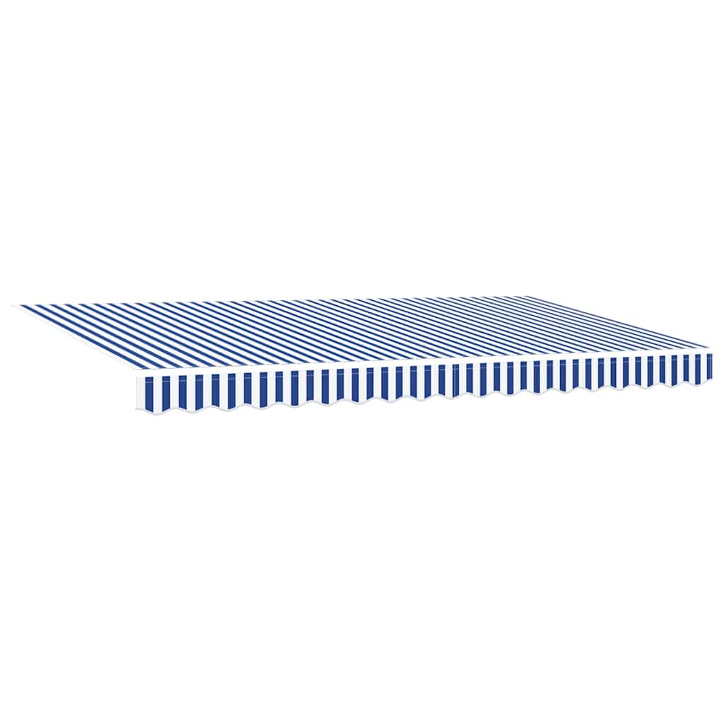 Vidaxl vervangingsdoek voor zonnescherm blauw en wit 380 x 195 cm