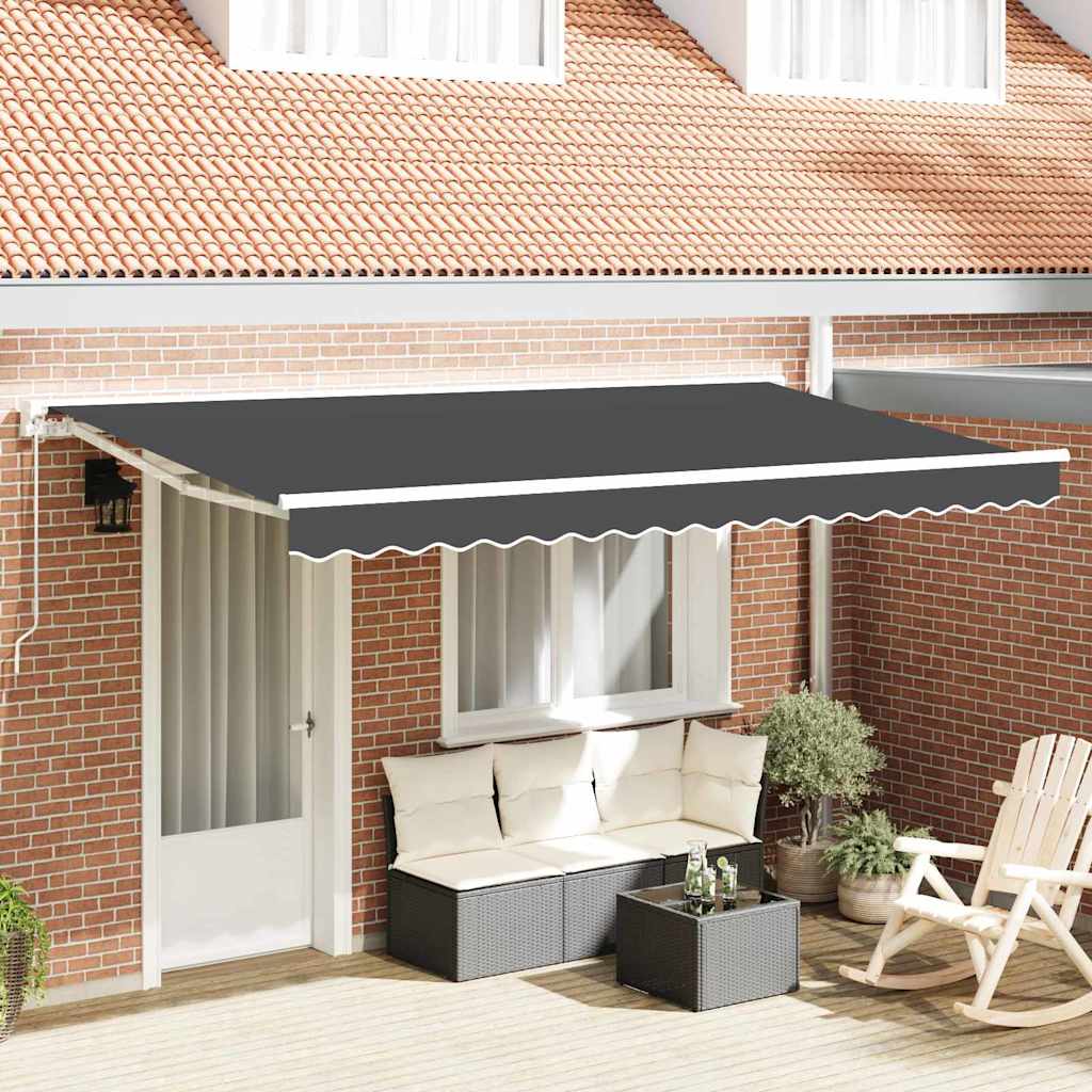Vidaxl vervangingsdoek voor zonnescherm antraciet 380 x 195 cm
