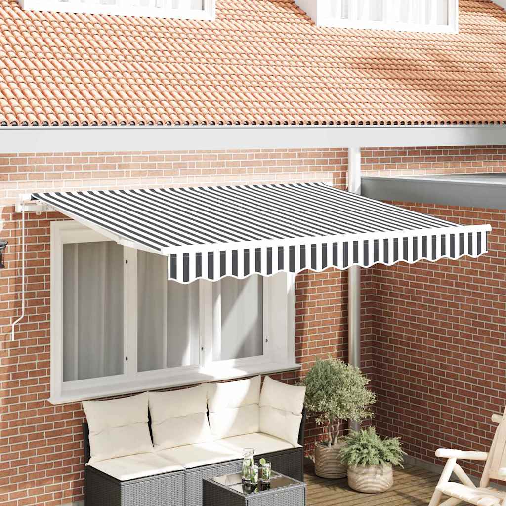 Vidaxl vervangingsdoek voor zonnescherm antraciet en wit 235 x 195 cm