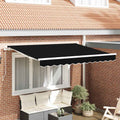 Vidaxl vervangingsdoek voor zonnescherm zwart 280 x 245 cm polyester