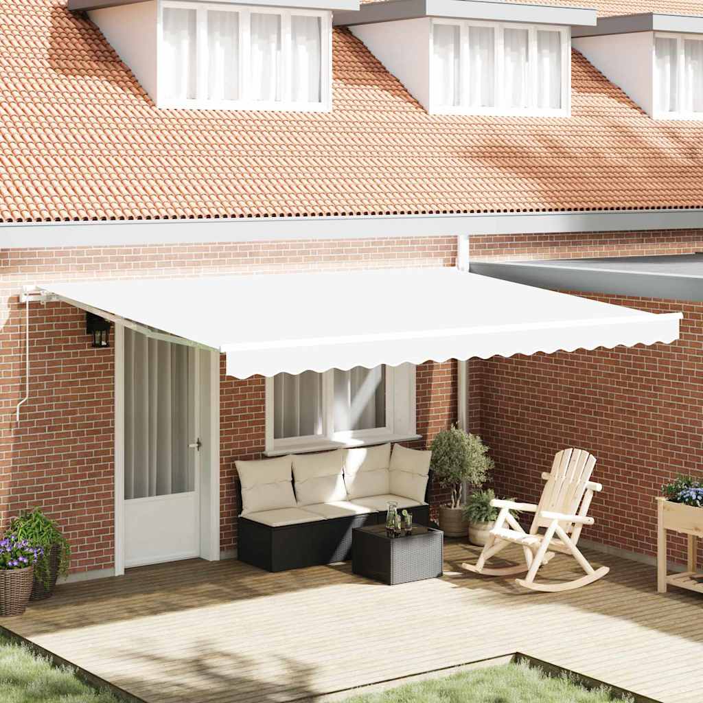 Vidaxl vervangend zonneschermdoek voor 4,5x3,5 m wit polyester